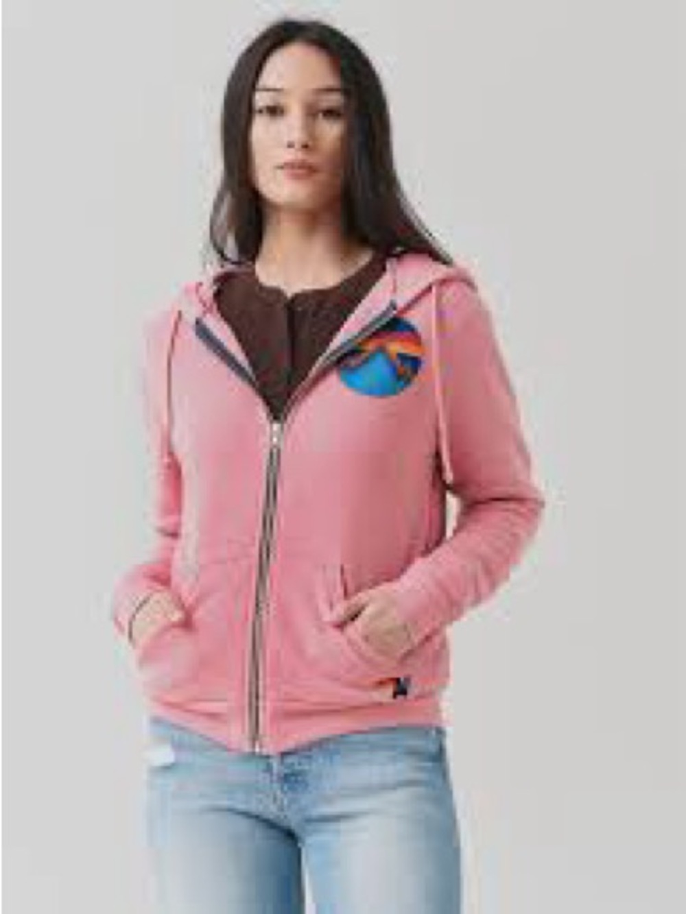 Aviator Nation all seasons circle hoodie xs pink/salmon